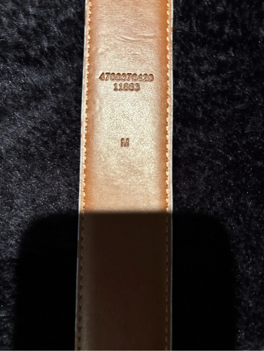 Chaps White Belt with Gold Buckle and Eyelets